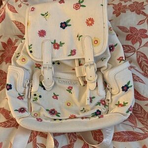 Cream Floral Women's Backpack